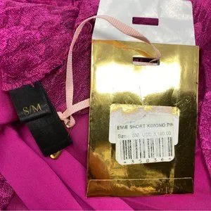 Kimono Court Agent Provocateur En Soie - Taille S/M, Rose, Neuf Avec étiquettes